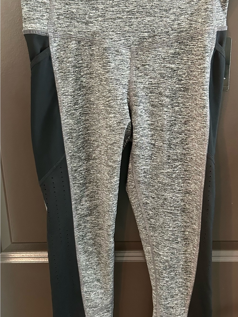 Champion Gray and Black Ankle-Length Active Leggings